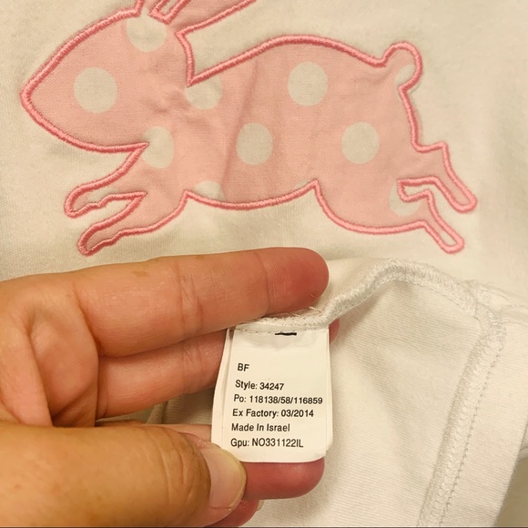 Chasing Fireflies Size 8 Short sleeve Bunny Shirt - Picture 7 of 10